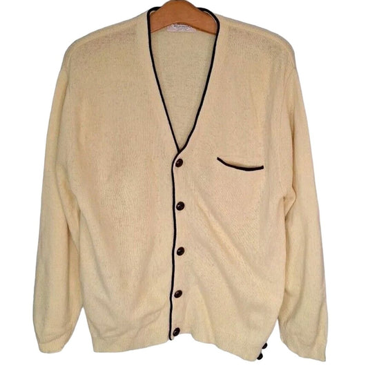 Vintage 50s/60s Catalina Lamb's Wool Cardigan Men Size Medium - themallvintage The Mall Vintage