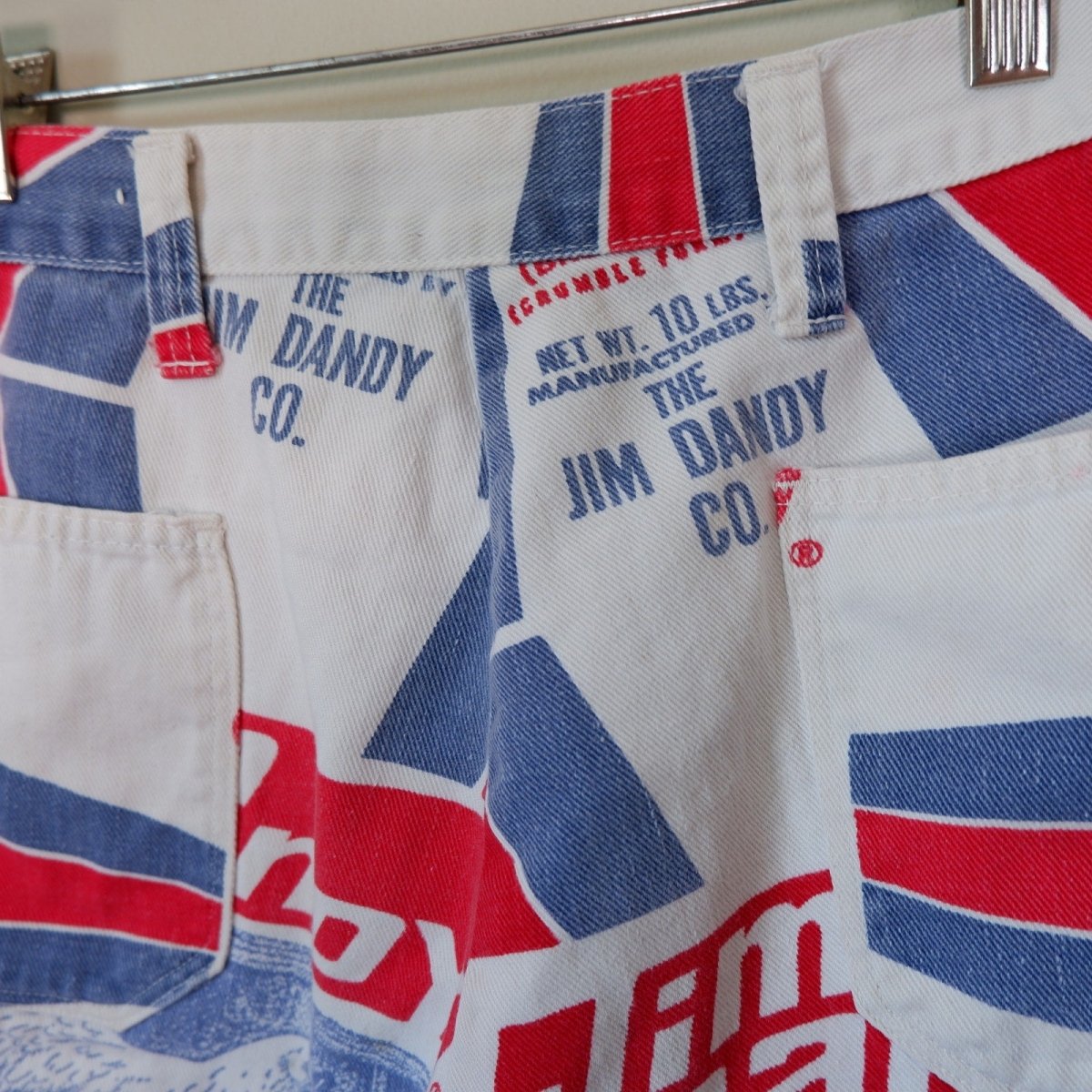 Vintage 70s Jim Dandy Novelty Print Shorts Size Waist 32" Inseam 12" - themallvintage The Mall Vintage 1970s Menswear New Arrival