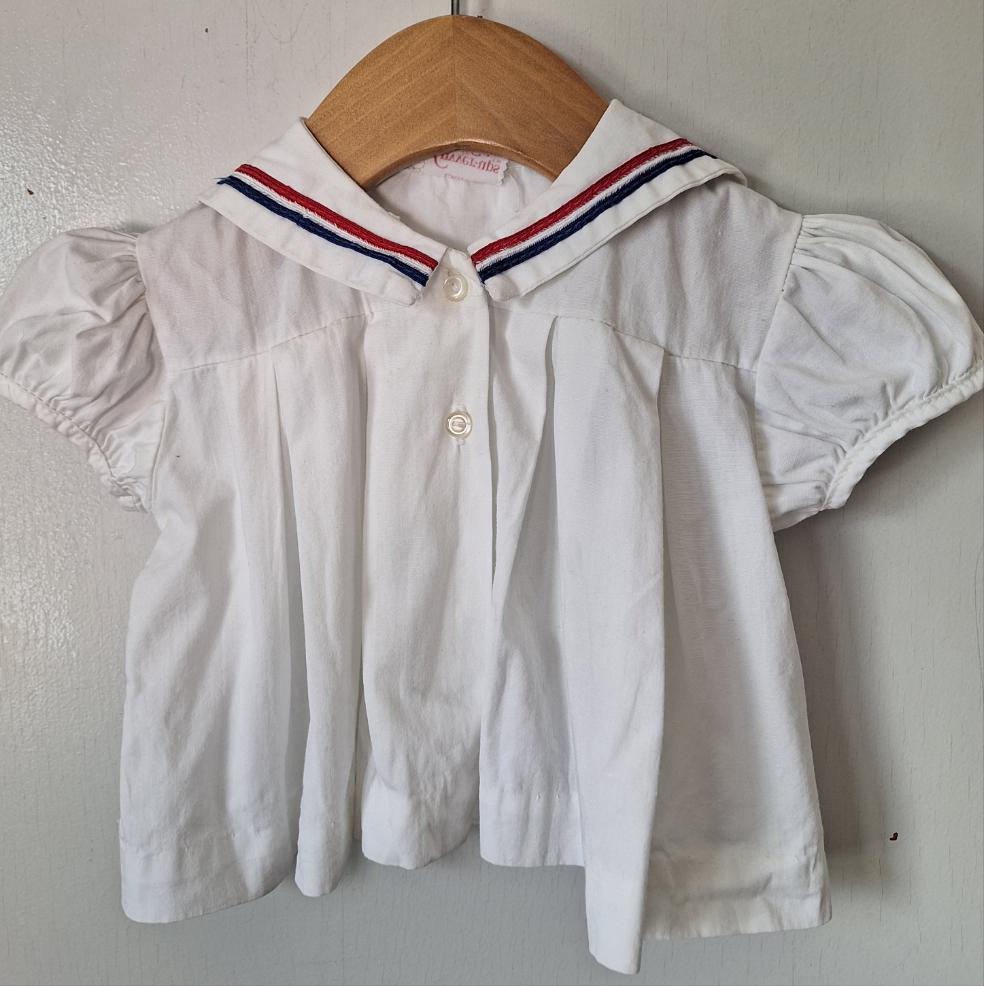 50s/60s Infant Sailor Coverup Top Baby/Toddler - themallvintage The Mall Vintage