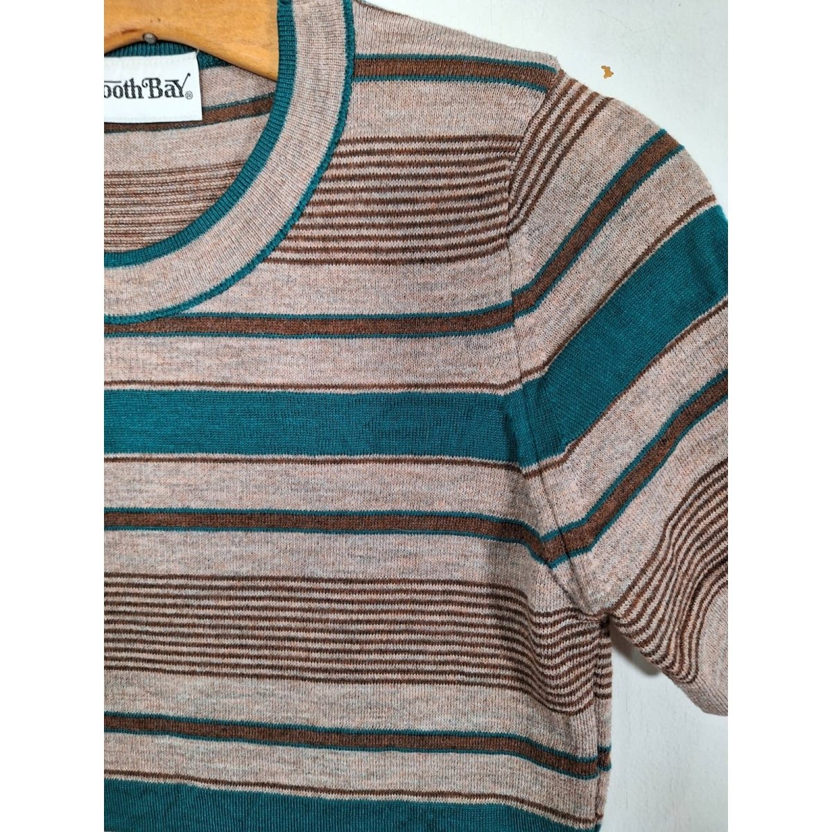 70s Big Kids Striped Fitted Shirt Size Large 12/14 Adult XS/S - themallvintage The Mall Vintage