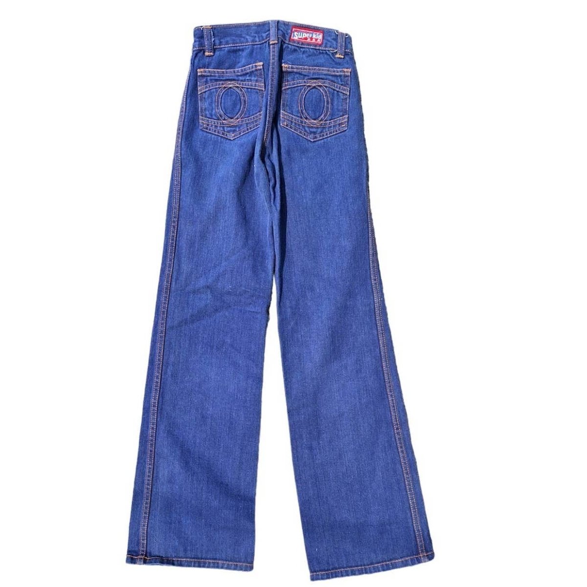 70s Dark Wash Jeans Unisex Kids Size 8 Slim - themallvintage The Mall Vintage