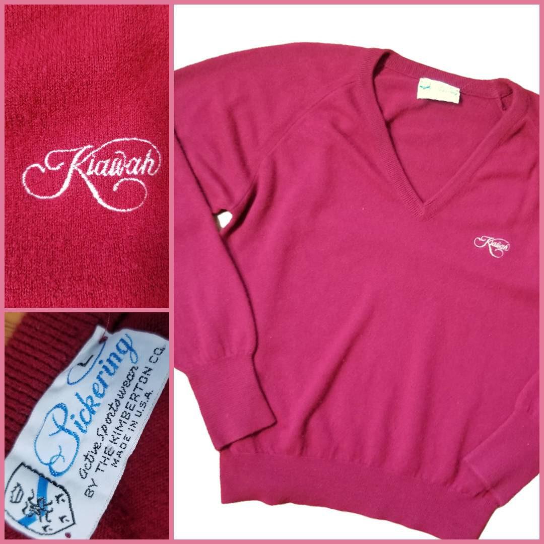 70s Red Kiawah Golf Sweater by Pickering Sportswear Large - themallvintage The Mall Vintage