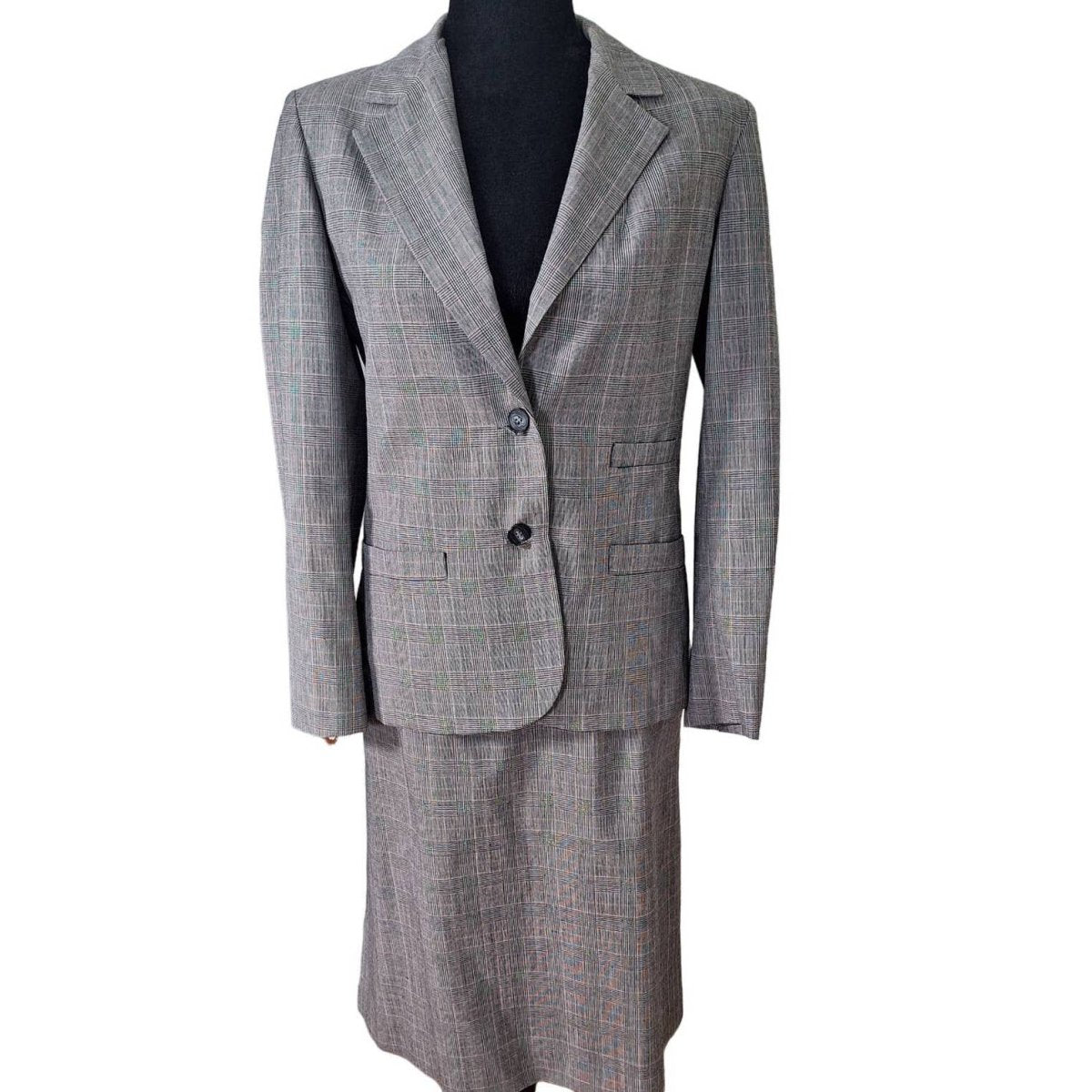 70s Robert Arthur Glen Plaid Skirt Suit Size 8 S/M - themallvintage The Mall Vintage