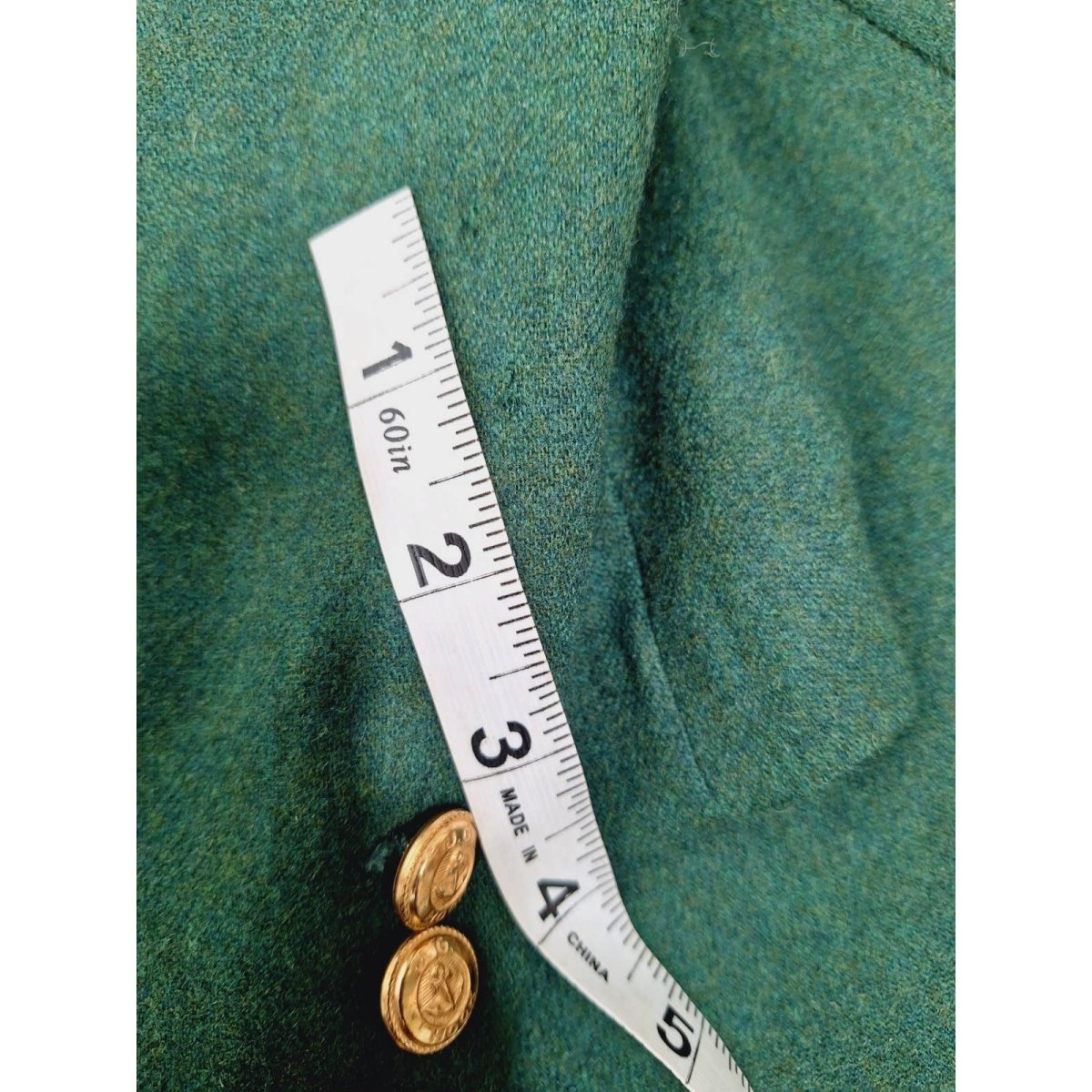 70s/80s Green Monochrome Anchor Button 3 Piece Skirt Suit Size 6 34/28/40 - themallvintage The Mall Vintage