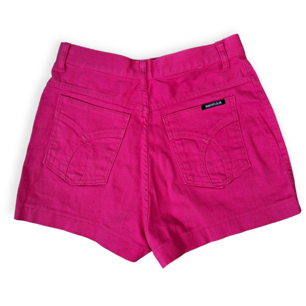 80s Hunter's Glen Hot Pink Hotpants Waist 28 - themallvintage The Mall Vintage