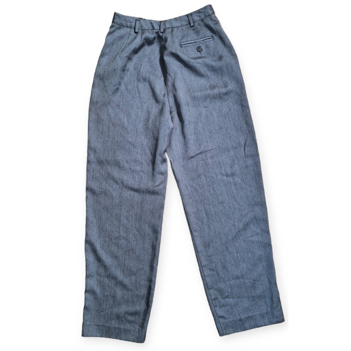 80s/90s Gray High Waist Pants Size 6 Peitie Waist 27" - themallvintage The Mall Vintage