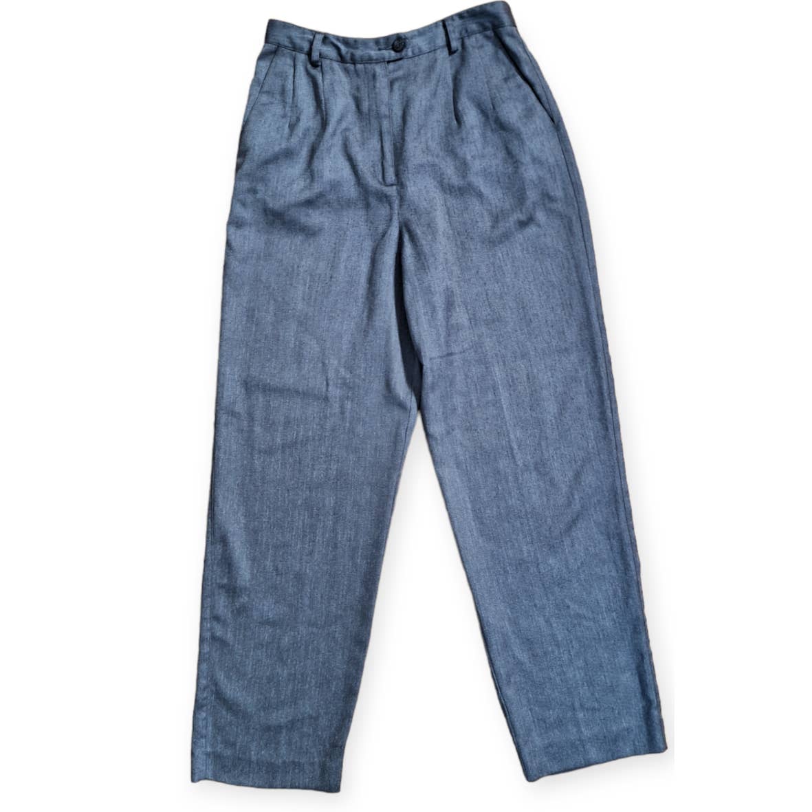80s/90s Gray High Waist Pants Size 6 Peitie Waist 27" - themallvintage The Mall Vintage