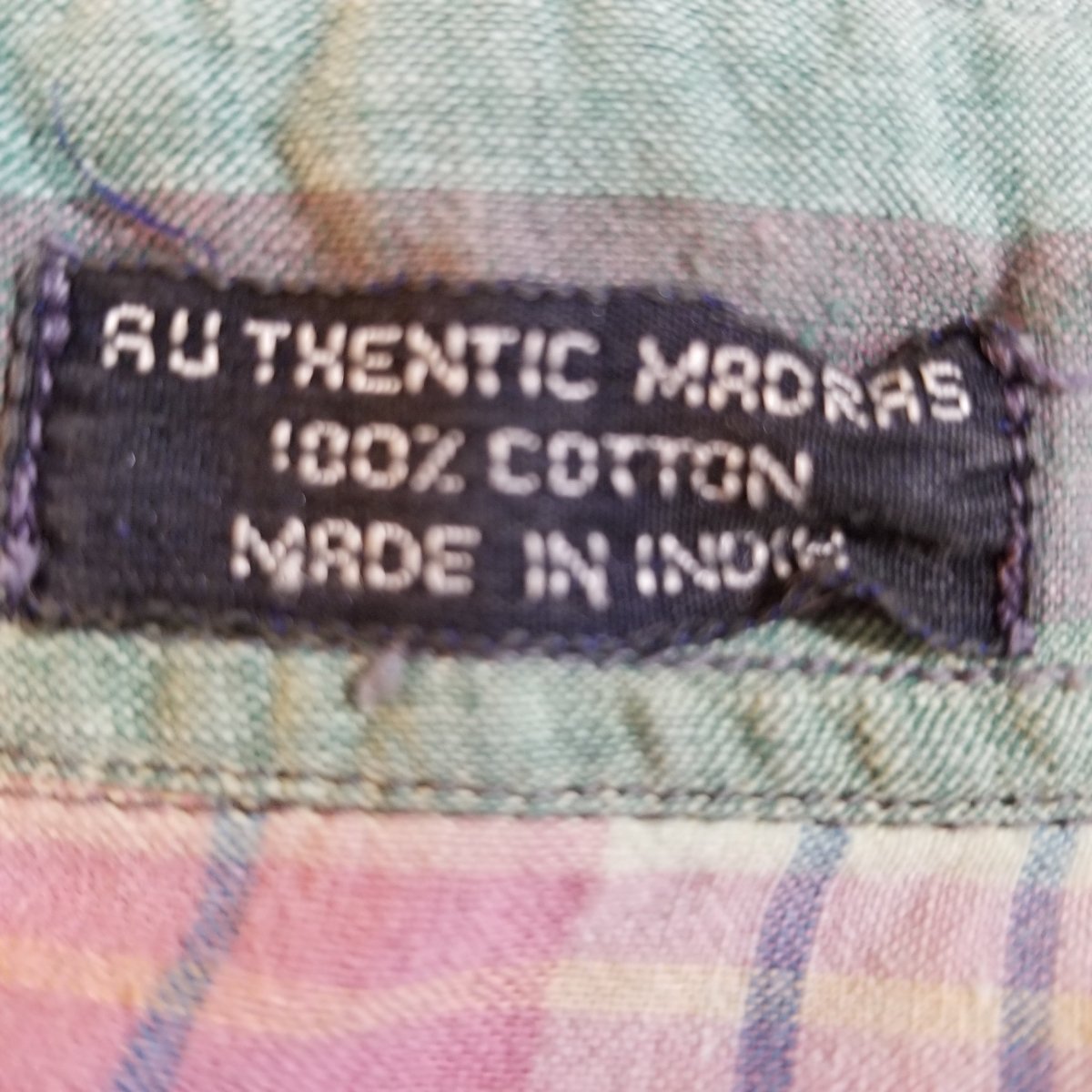 80s/90s Indian Madras Shirt Men Large - themallvintage The Mall Vintage