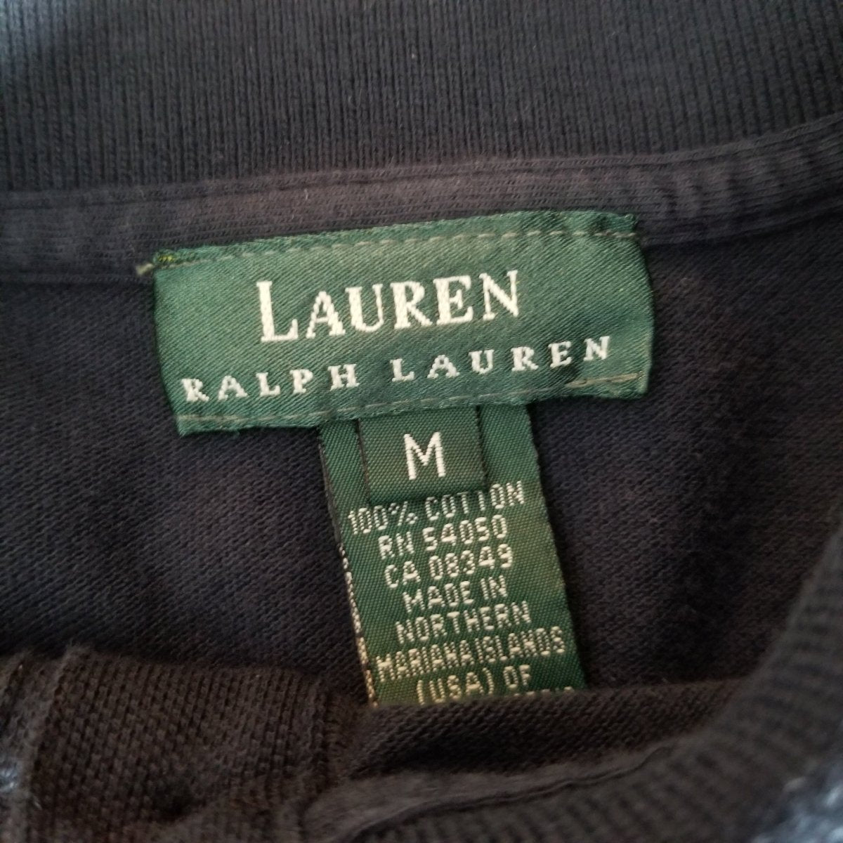 90s Navy Fitted Polo by Lauren Ralph Lauren Women Medium - themallvintage The Mall Vintage