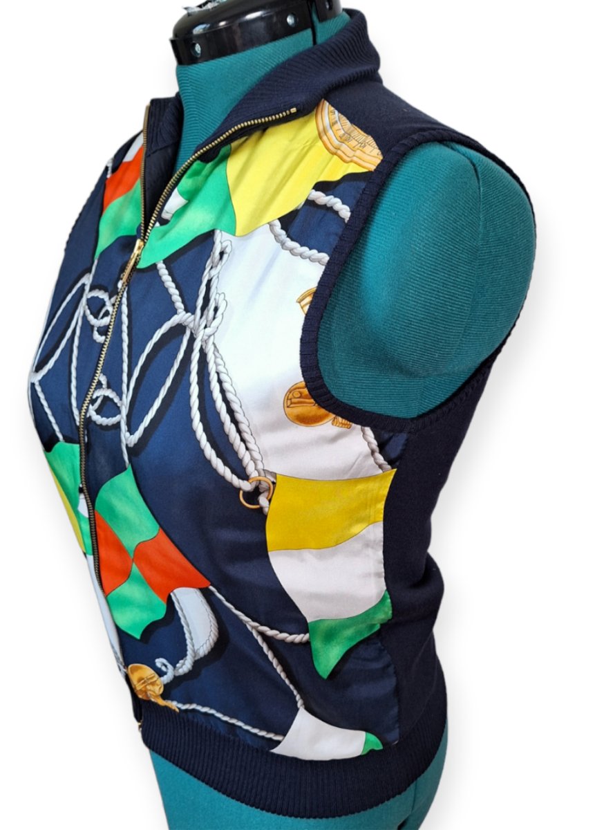 90s/Y2K Silk Nautical Vest by Lauren Ralph Lauren - themallvintage The Mall Vintage