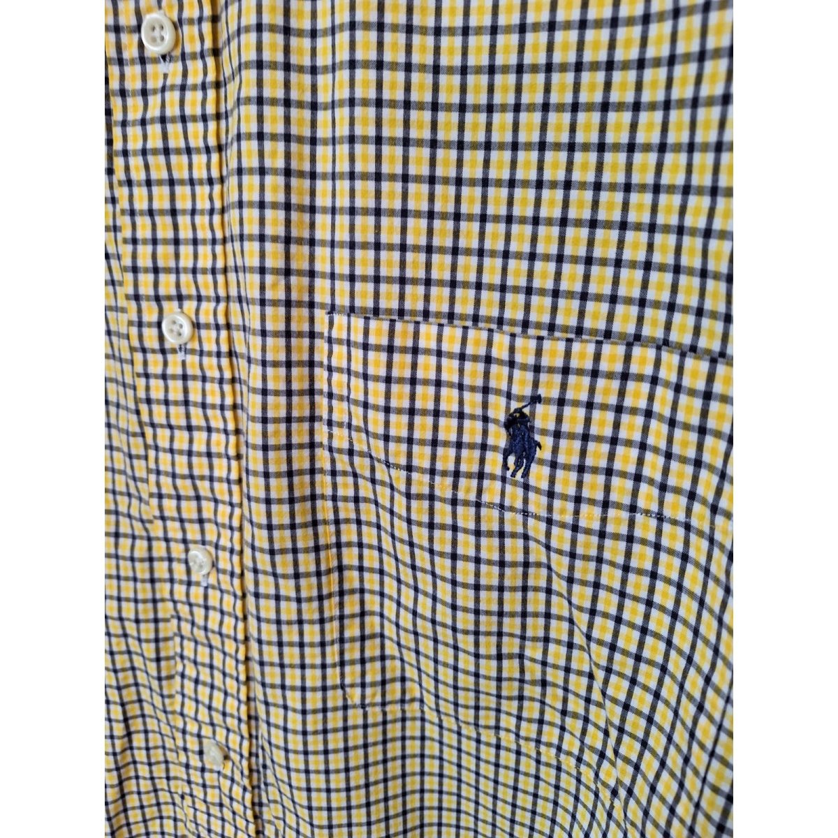 90s/Y2K Yellow Plaid Button Down by Ralph Lauren XL - themallvintage The Mall Vintage
