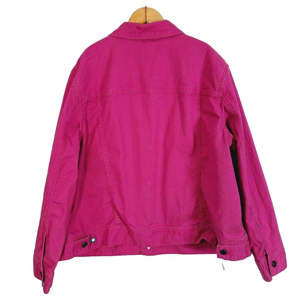 Modern 2010s Barbie Pink Stretch Denim Trucker Jacket Women's Size 2X - themallvintage The Mall Vintage