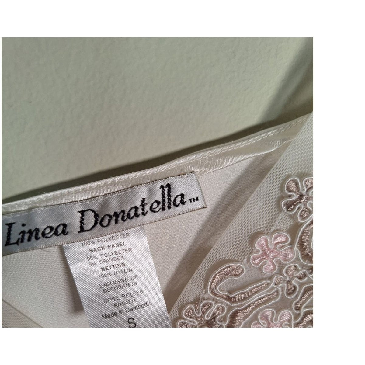Modern Linea Donatella Open Front Sheer Cami Negligee Women Size Small - themallvintage The Mall Vintage
