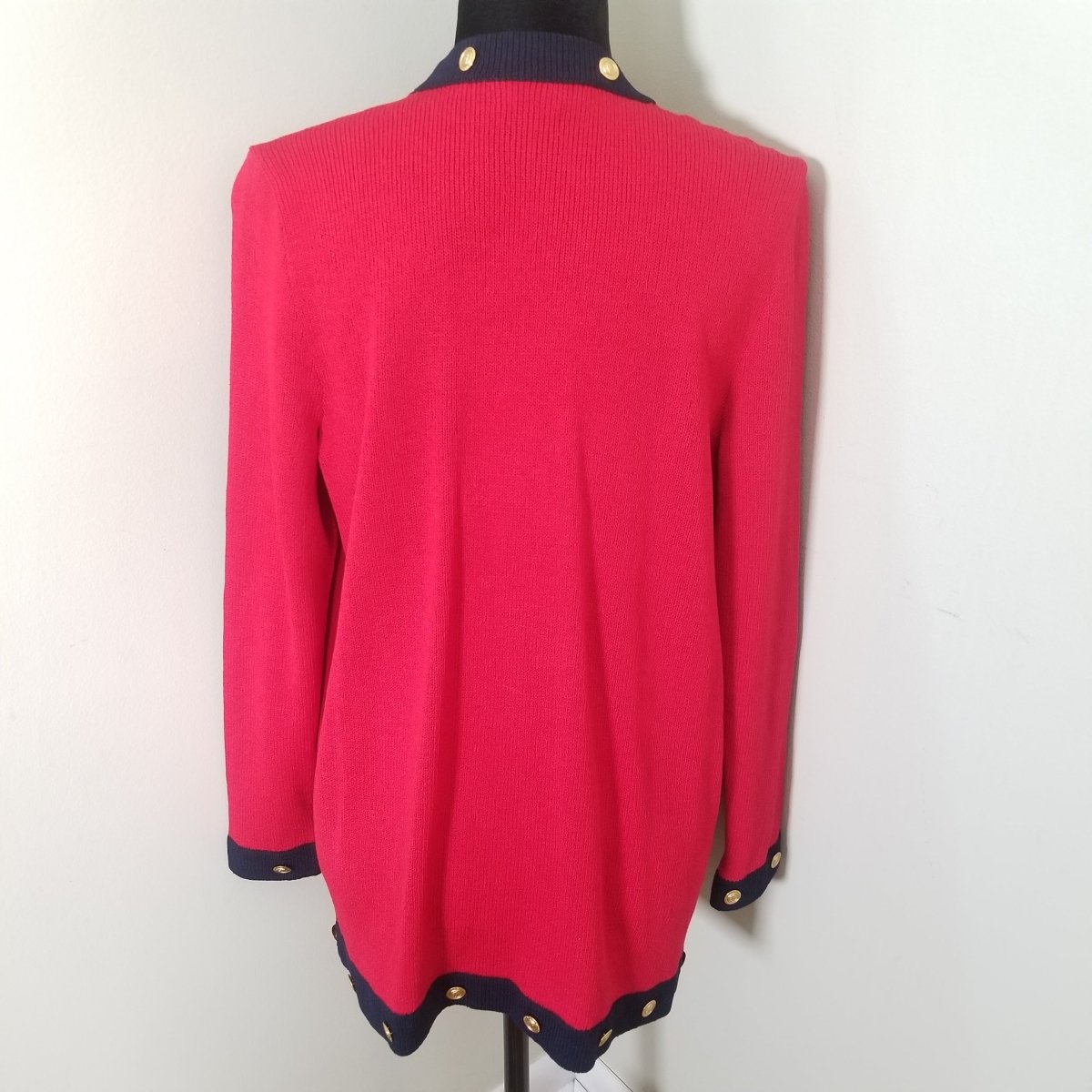 Rare Terani Couture Red Nautical Sweater Small - themallvintage The Mall Vintage