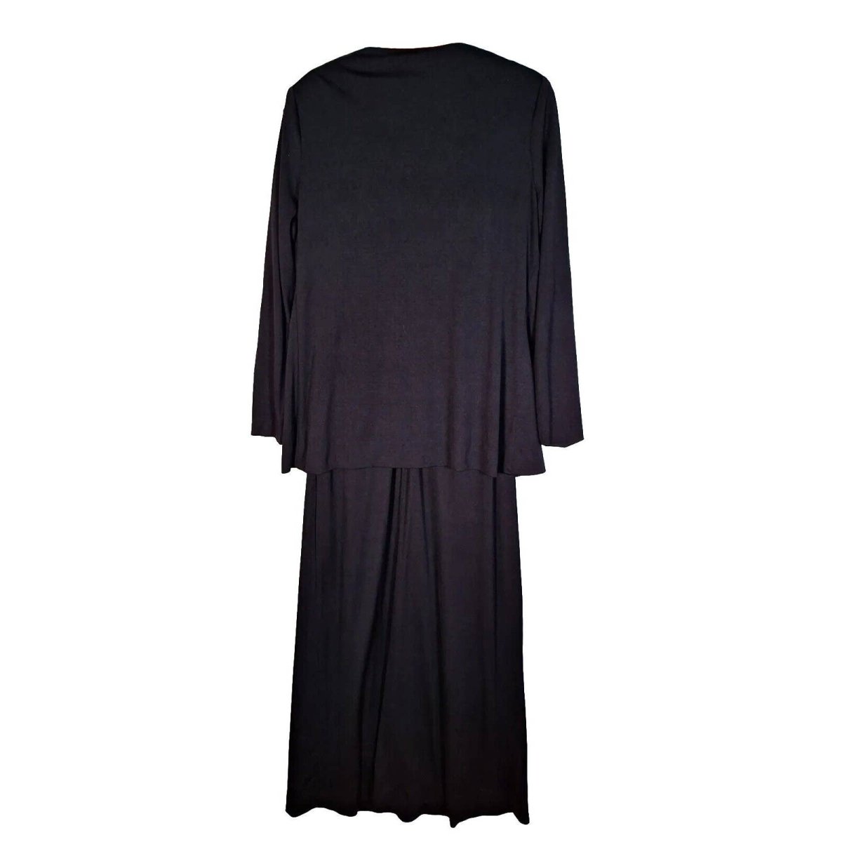 Vintage 1970s Black Full Lenth Maxi Dress w/ Jacket Women's Size M/L - themallvintage The Mall Vintage
