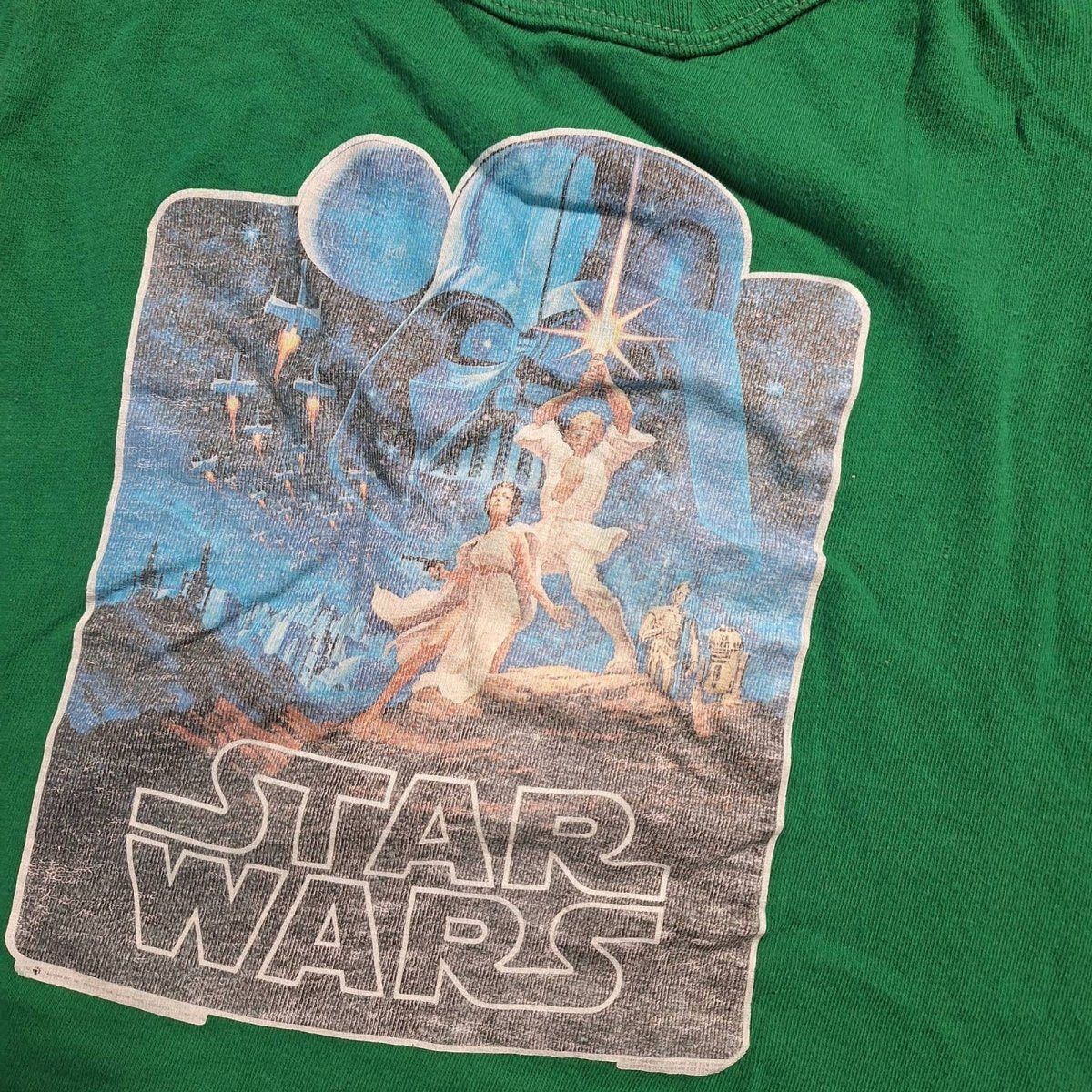Vintage 1977 Star Wars Darth Vader Tee Kids S Chest 25" Length 16.5" - themallvintage The Mall Vintage