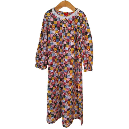 Vintage 70s Patchwork Print Prairie Maxi Dress Girls Size 6/8 Please See Measurements - themallvintage The Mall Vintage