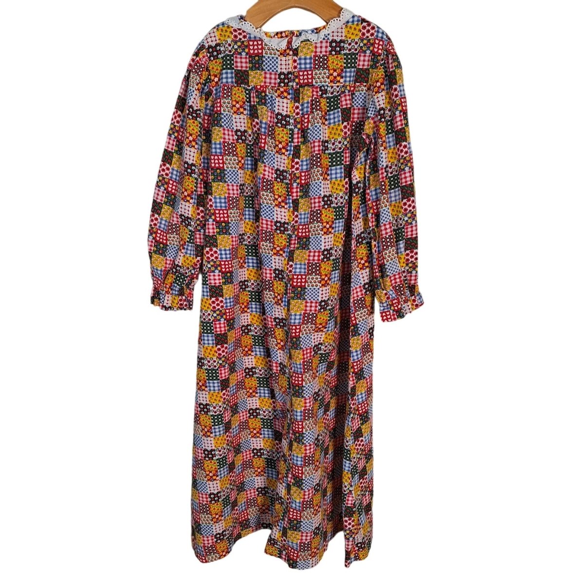 Vintage 70s Patchwork Print Prairie Maxi Dress Girls Size 6/8 Please See Measurements - themallvintage The Mall Vintage