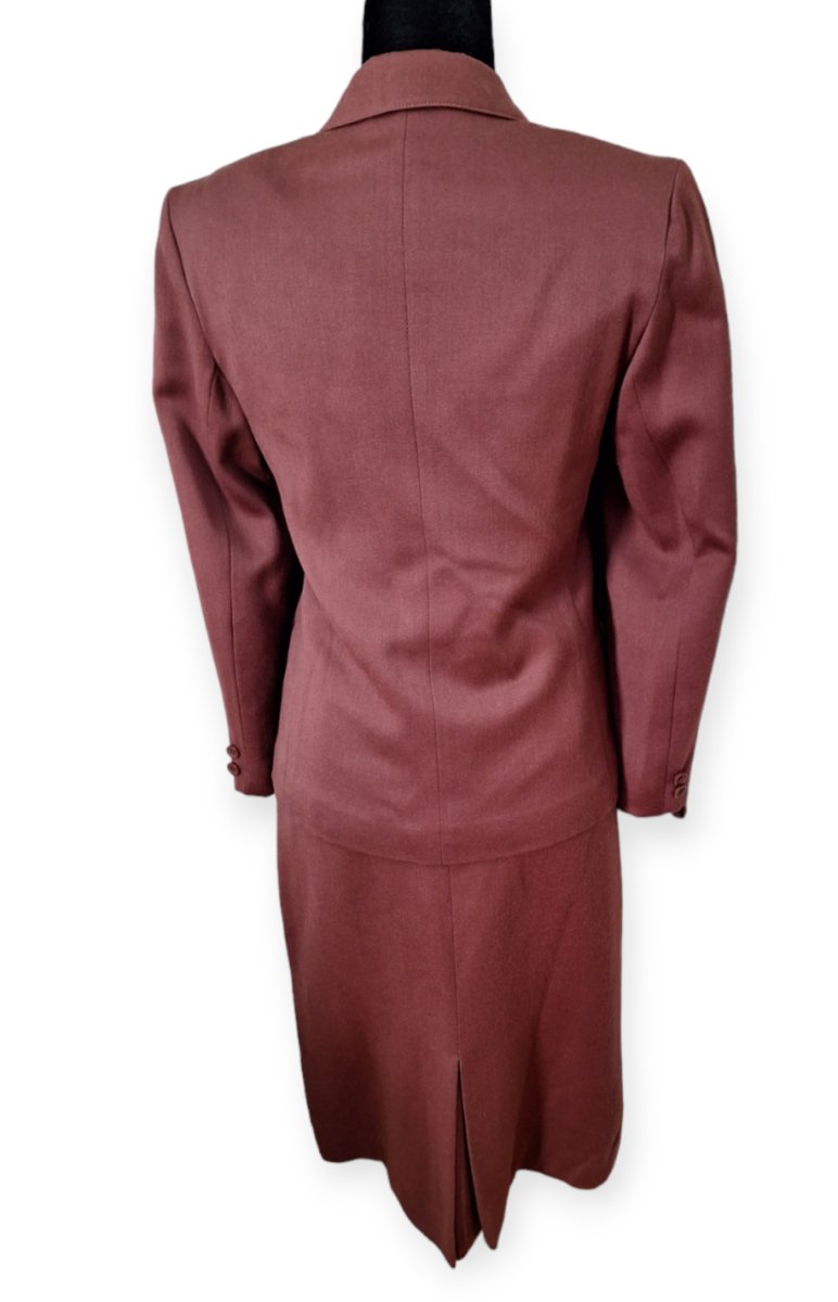 Vintage 70s Peak Lapel 3 Piece Midi Skirt Suit Size Women's S/M 4/6 - themallvintage The Mall Vintage