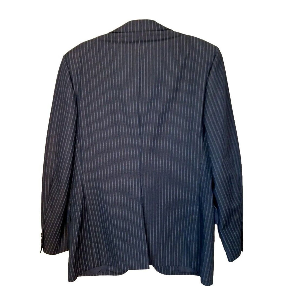 Vintage 70s Polyester Printstripe 2 Button Fat Lapel Blazer Jacket Men Size 40R-41R - themallvintage The Mall Vintage