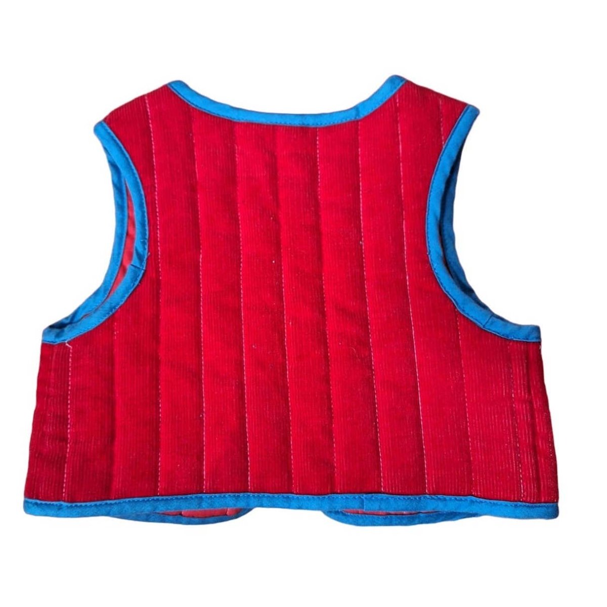 Vintage 70s/80s Red Quilted Corduroy Vest Size 3T AS IS - themallvintage The Mall Vintage