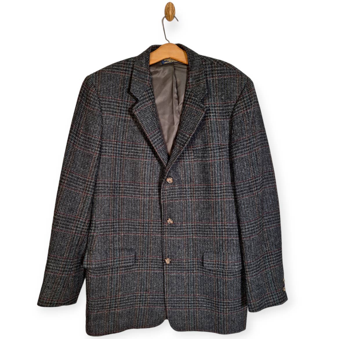 Vintage 80s/90s Brooks Brothers Wool 3 Button Sport Coat Rainbow Threaded Tweed Size 44-46L themallvintage The Mall Vintage