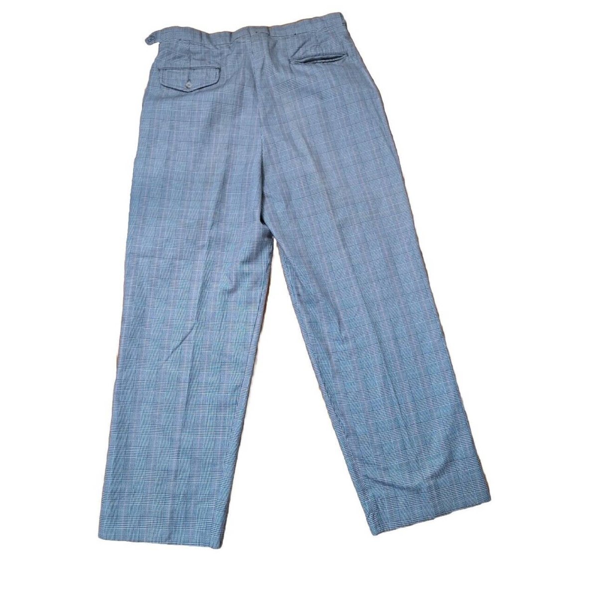 Vintage 80s/90s Cotton Plaid Pleated Pants Men's Size 34x30 - themallvintage The Mall Vintage