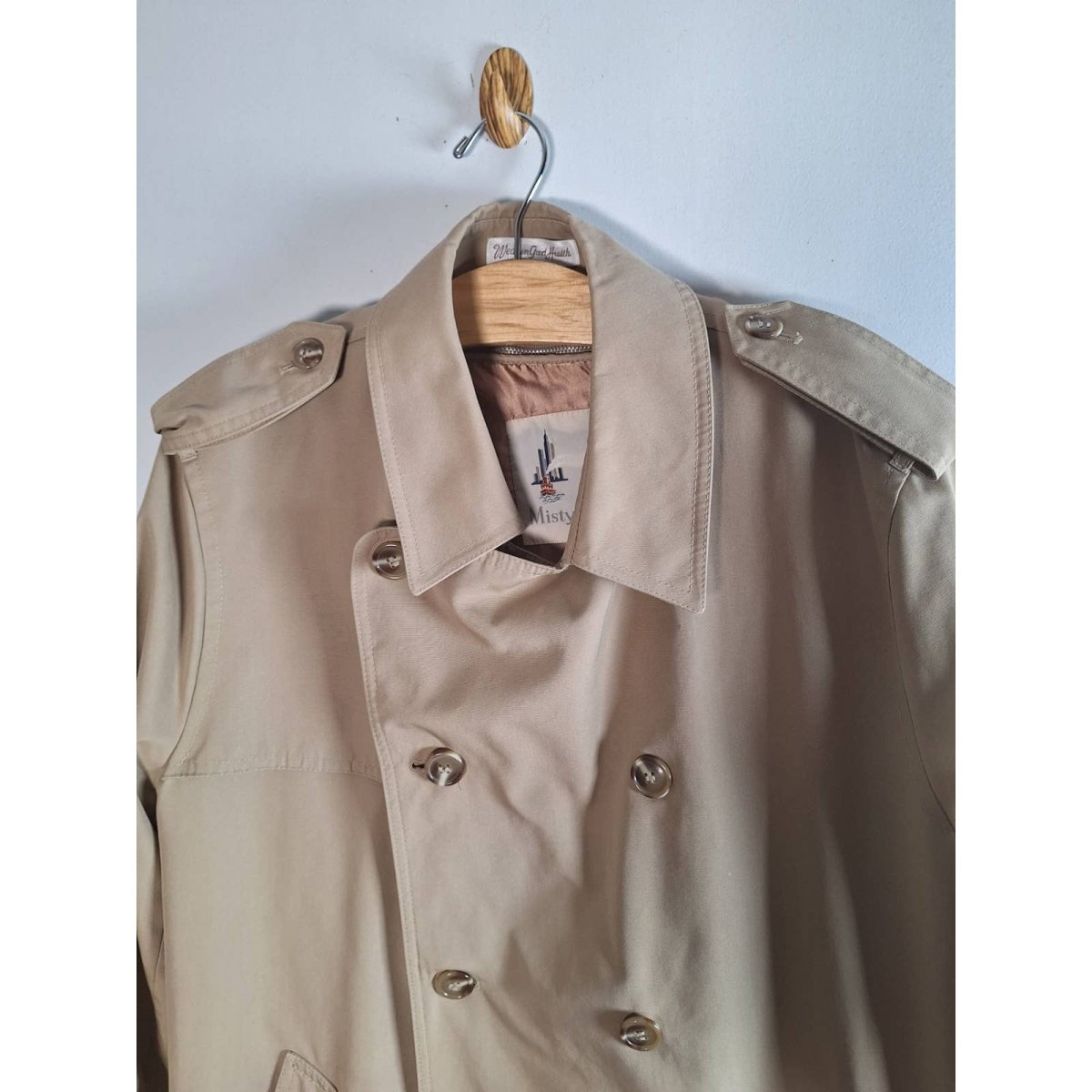 Vintage 80s/90s Misty Harbor Trench Coat Men's Size 42 Regular - themallvintage The Mall Vintage