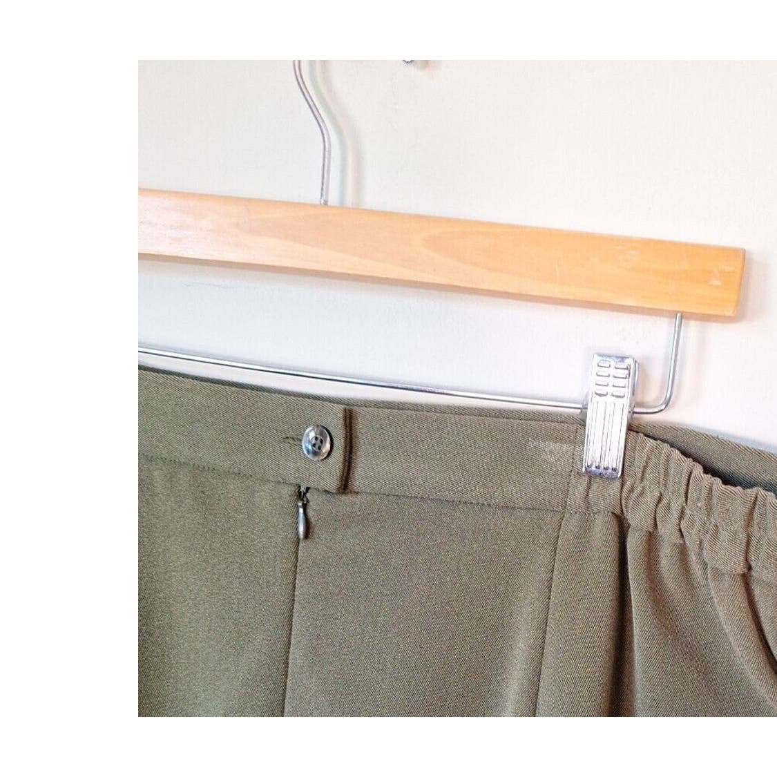 Vintage 80s/90s Olive Green Straight Skirt Women SIze 18W - themallvintage The Mall Vintage