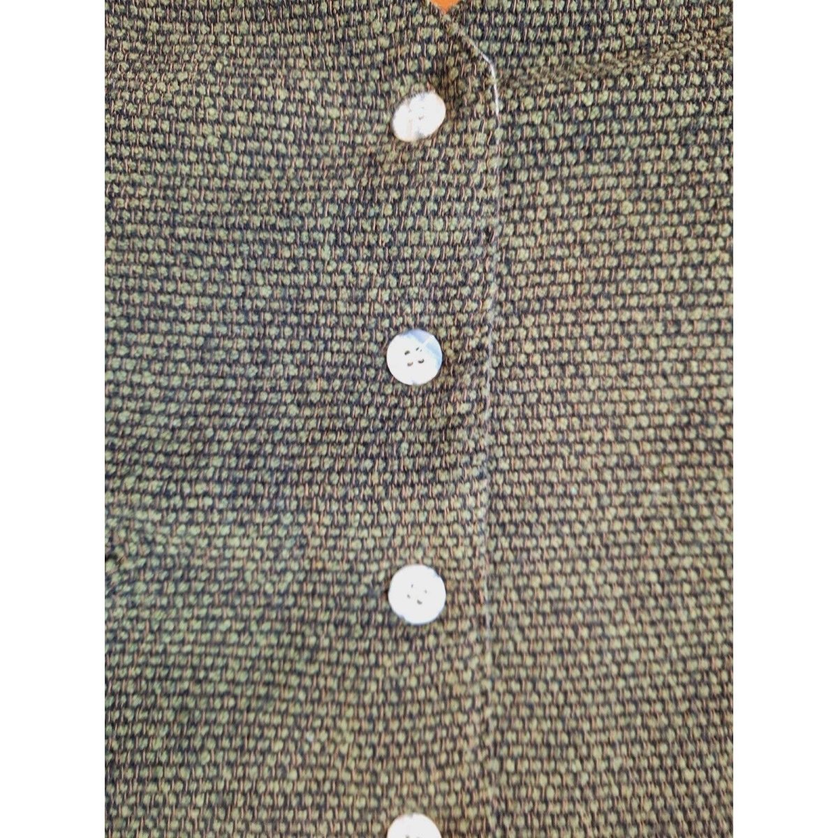 Vintage 80s/90s Olive/ Khaki Wool Blend 6 Button Vest Size Men XL - themallvintage The Mall Vintage