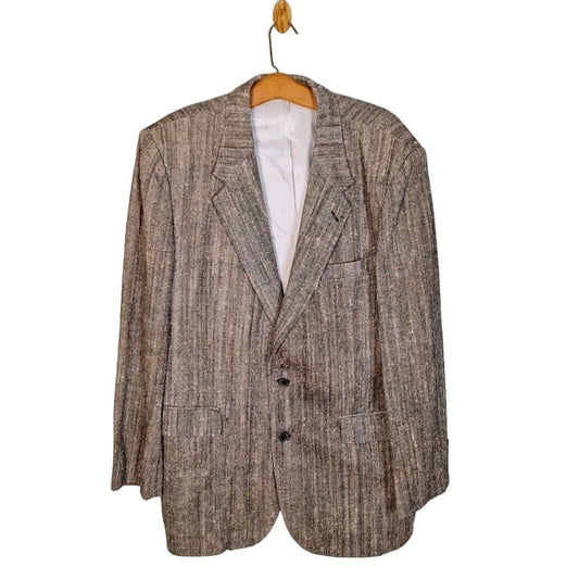 Vintage 80s/90s Raw Sizle Sport Coat Men Size 46R - themallvintage The Mall Vintage