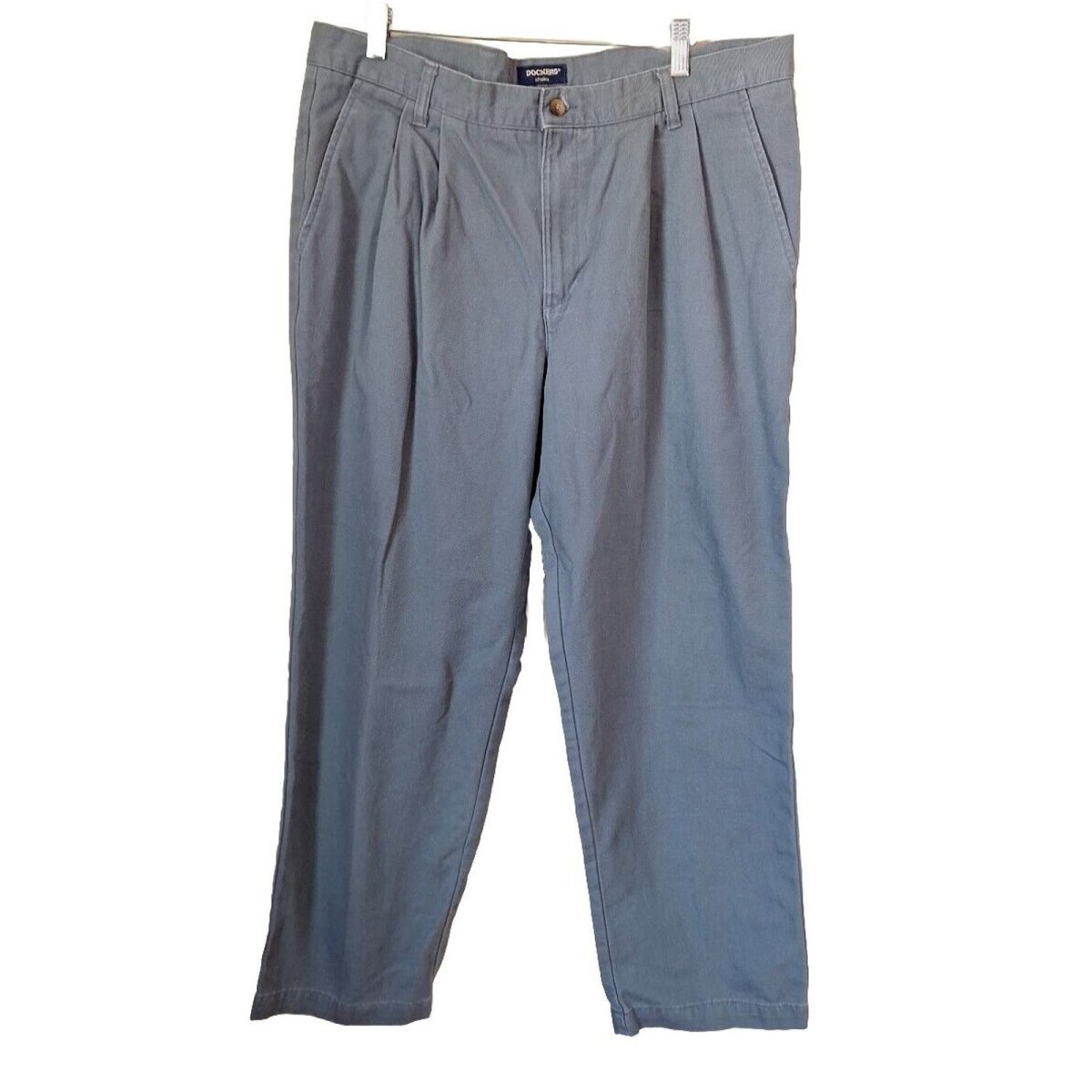 Vintage 90s All Cotton Pleated Gray Pants Men Size 38x29 - Relaxed Fit - themallvintage The Mall Vintage