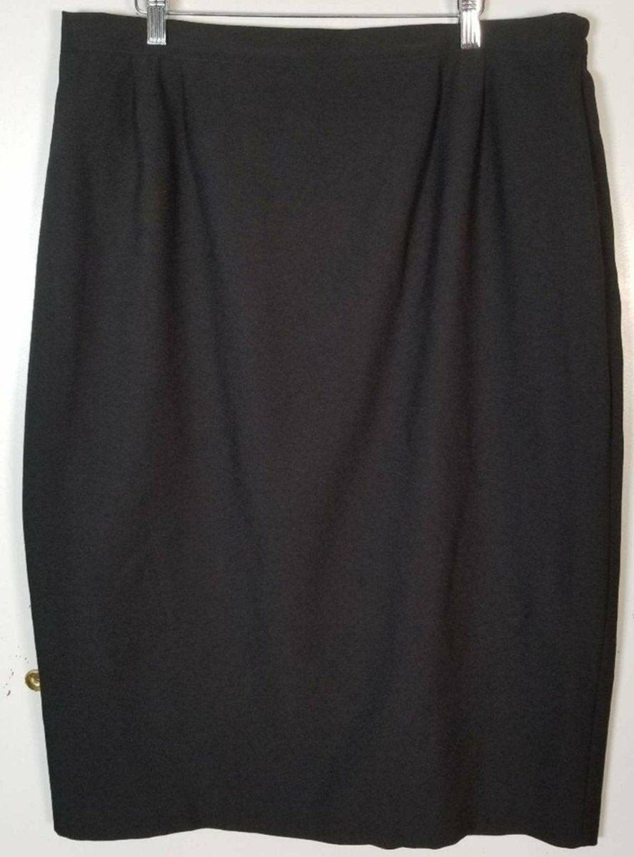 Vintage 90s Black Skirt Suit 20W - themallvintage The Mall Vintage