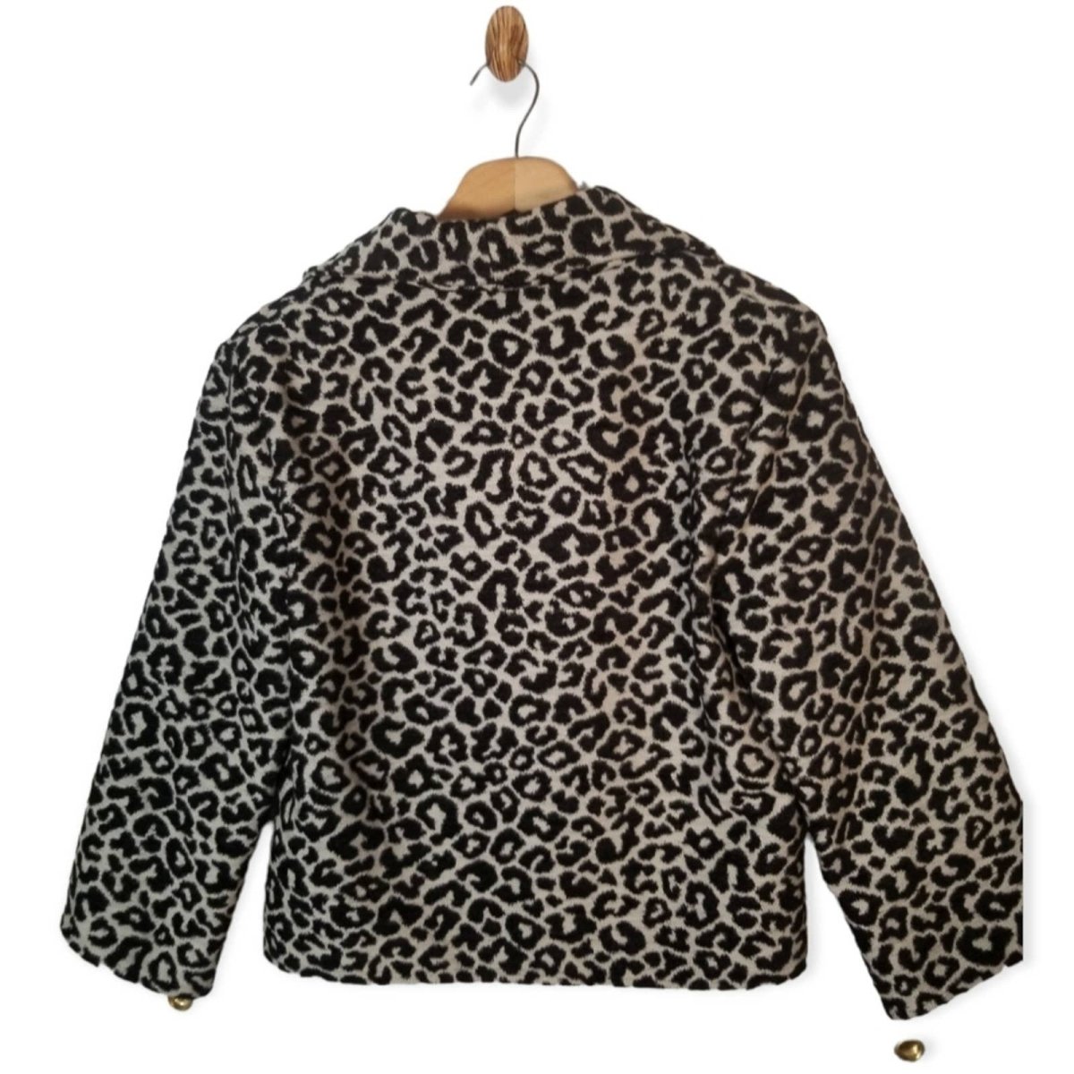Vintage 90s Metallic Leopard Cropped Jacket Women's Size Small - themallvintage The Mall Vintage
