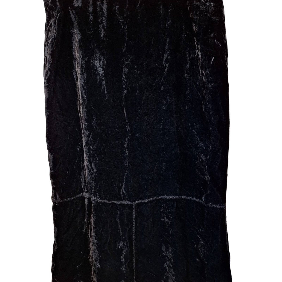 Vintage 90s/Y2K Black Velvet Midi/Maxi Skirt Women's Size 18 Waist 40" - themallvintage The Mall Vintage