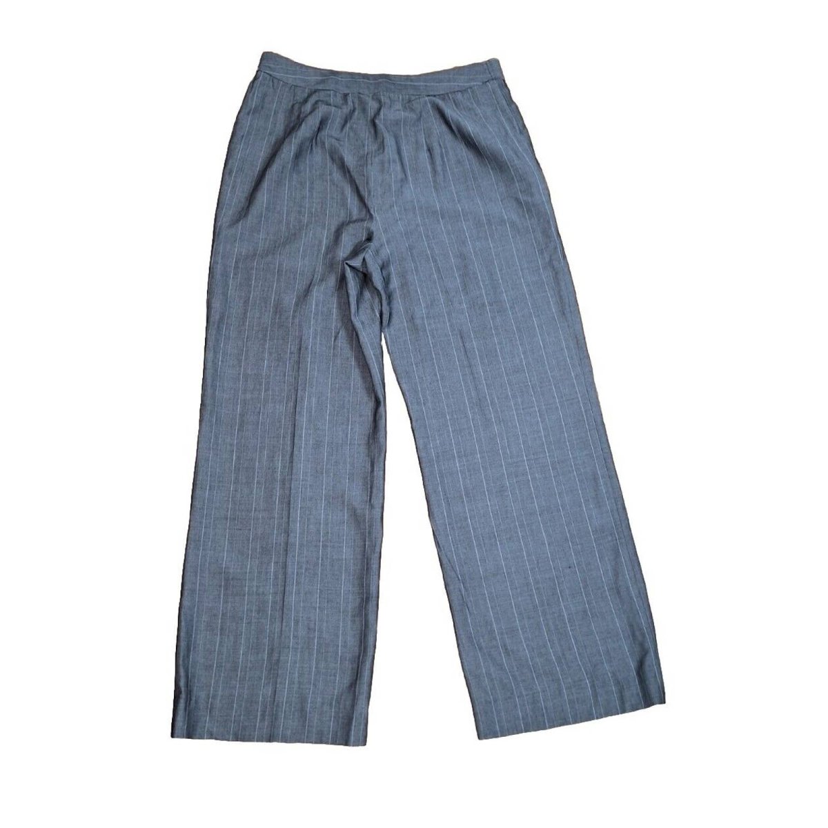 Vintage 90s/Y2K Wide Leg Pinstripe Pants Rayon/Wool Women's Size 6/8 Medium - themallvintage The Mall Vintage