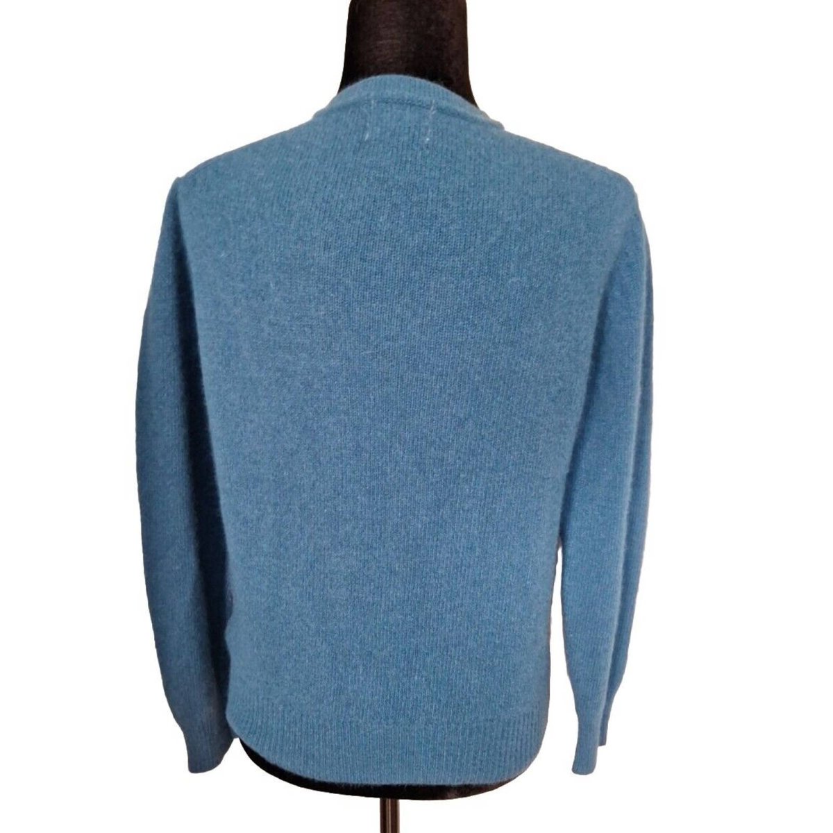 Vintage Argyle Angora Sweater, Size Medium - themallvintage The Mall Vintage