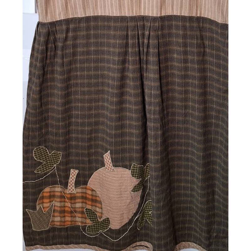 Vintage Homemade Pumpkin Patchwork Flannel Midi Dress Women's Size 2X/3X - themallvintage The Mall Vintage