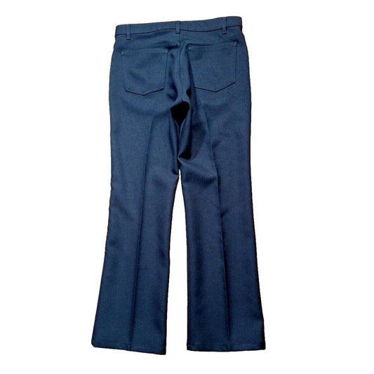 Vintage Levi's 517 Black Dacron Boot Cut Pants Men Unisex Size 36x32 - themallvintage The Mall Vintage