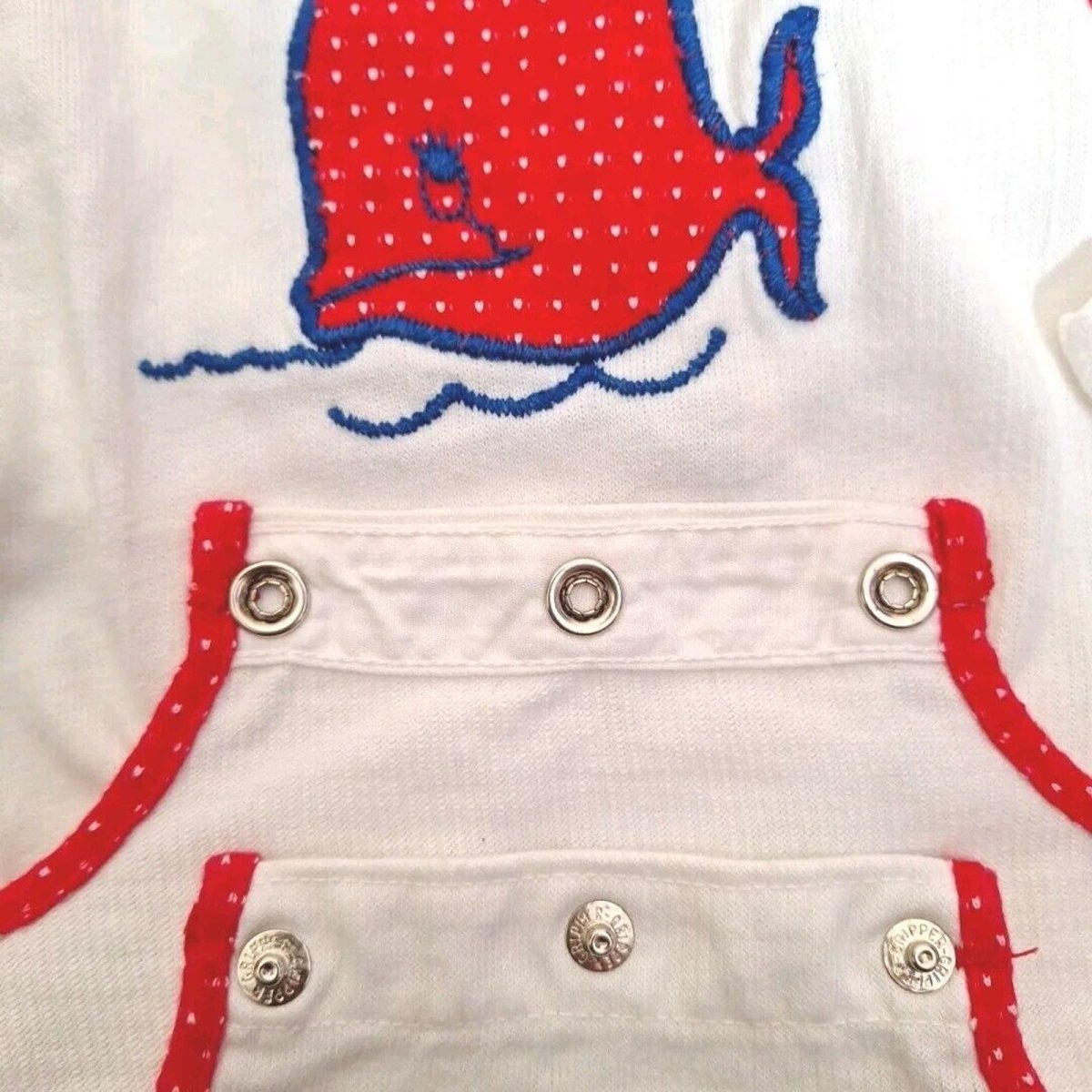 Vintage Nautical Whale Baby Romper Unisex Infant Size 24 months - themallvintage The Mall Vintage