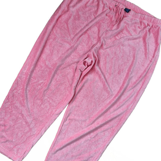 Y2K Barbie Pink Velour Track Pants 3X - themallvintage The Mall Vintage