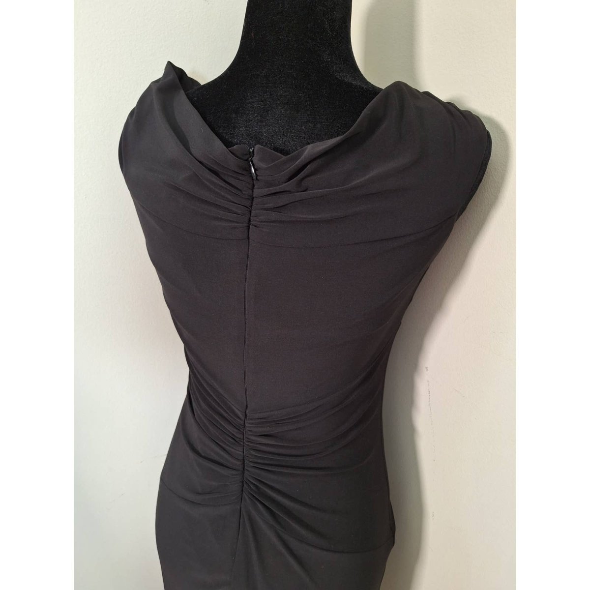 Y2K Cache Black Ruched Dress Women's Size Small - themallvintage The Mall Vintage